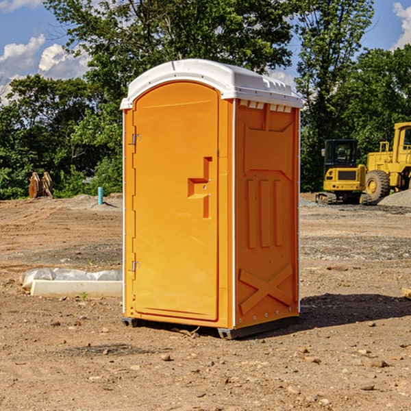 how often are the portable restrooms cleaned and serviced during a rental period in Salida CO